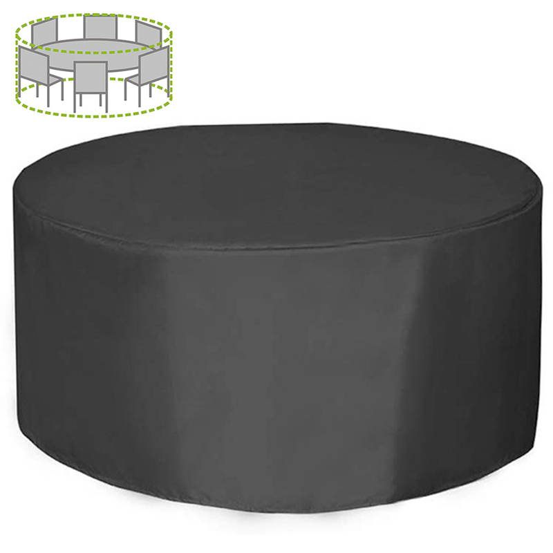 Outdoor Furniture Philippines - 12 サイズラウンド家具カバー 210D 高耐久パティオ家具カバー防水防塵屋外テーブル椅子保護カバー