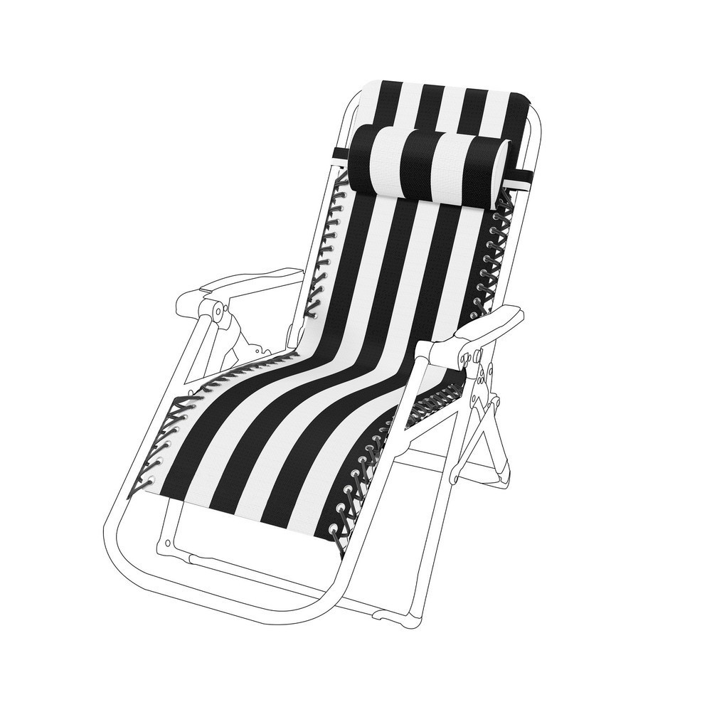 Outdoor Furniture Replacement Fabric - ゼロチェア用交換用生地2枚 160x52cm 屋外ラウンジャーカバー ネジ付き 簡単に取り付けられるガーデン家具