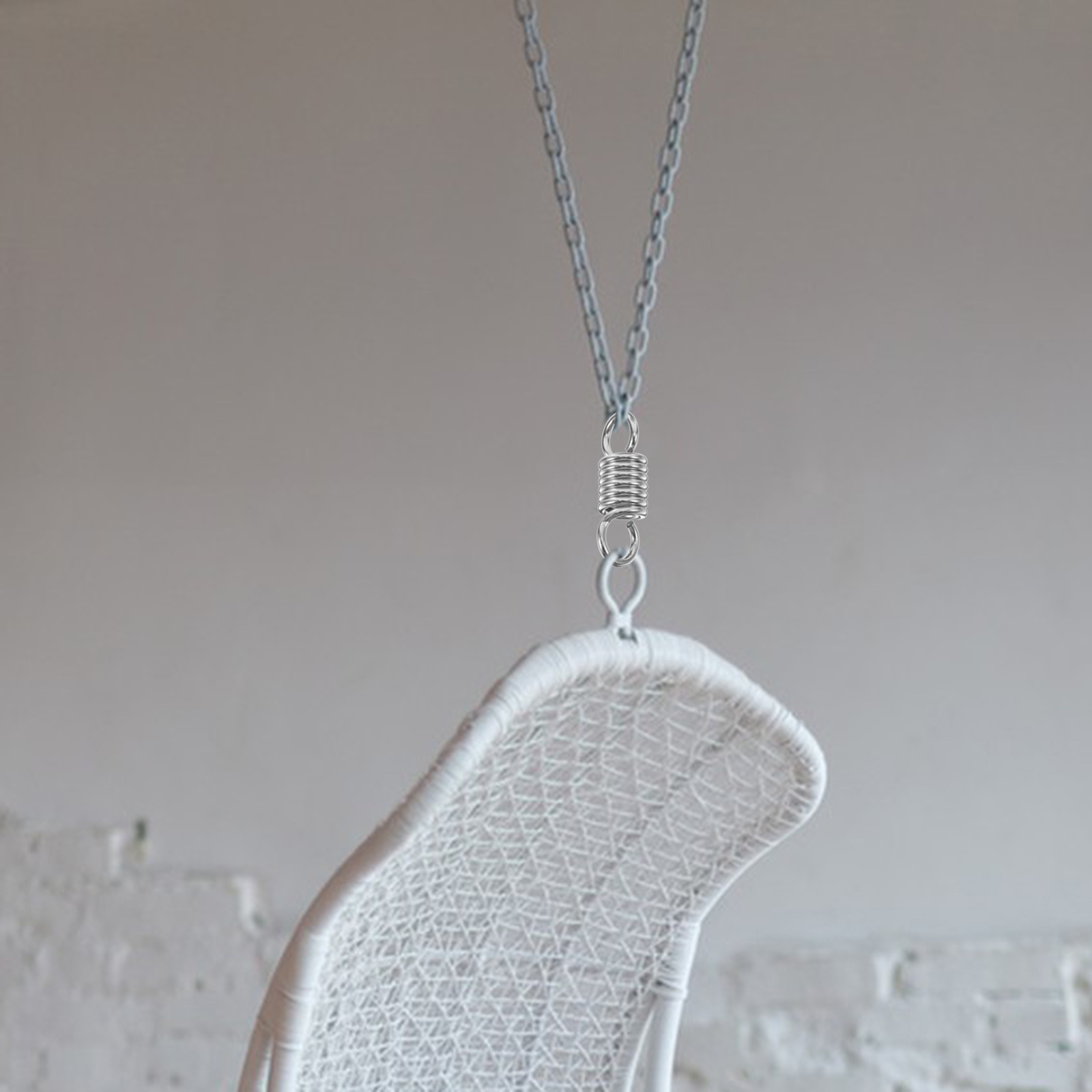 Hanging Egg Chair - 2 個のハンモック固定スプリング高耐久スチールスプリングハンギングチェアポーチスイングパティオエッグチェア屋外サスペンションハードウェア用