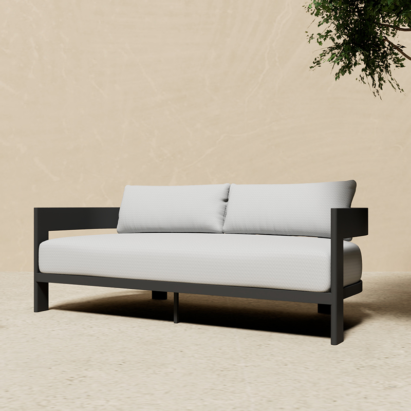 モダンなアルミ製屋外ソファセット、L字型ラウンジチェア、ガー - Outdoor Furniture L Shape のレビューと価格