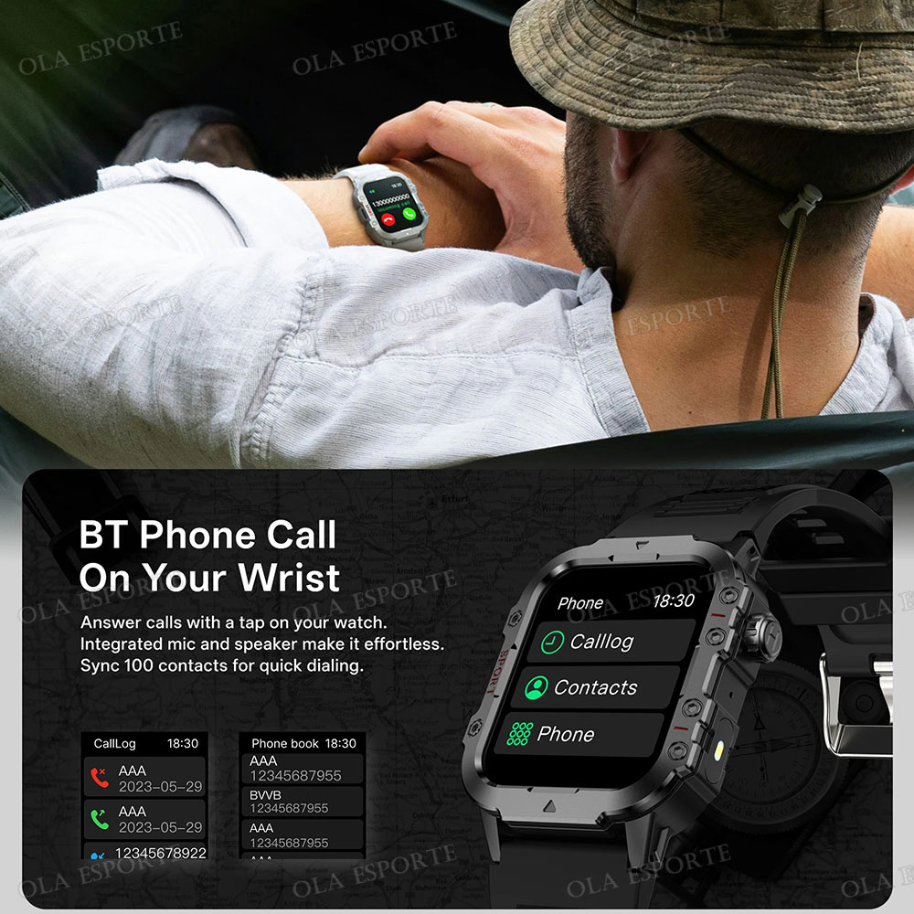 2026 新しい頑丈な軍事 GPS スマートウォッチ男性 B - Outdoor Rug Waterproof のレビューと価格