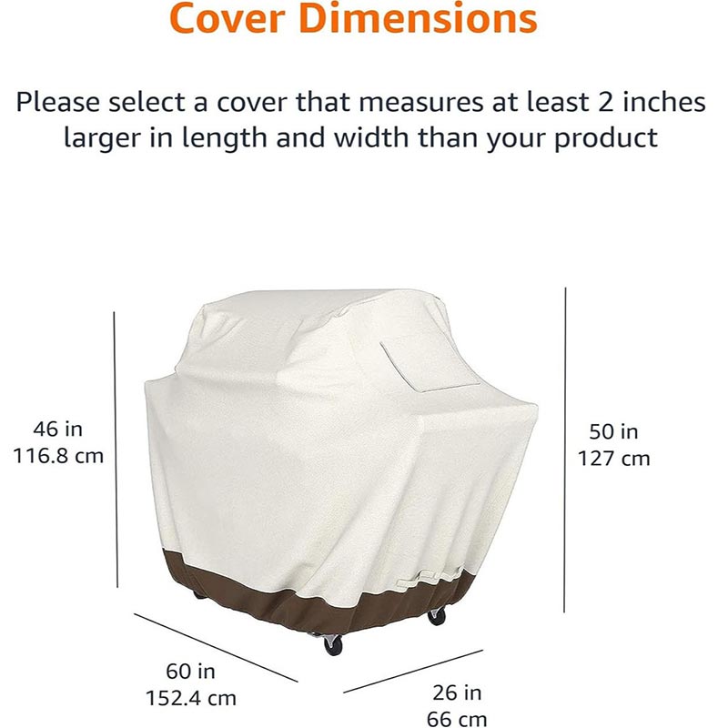 屋外ガスBBQフード210D大型BBQベージュバーベキューグ - Outdoor Furniture Replacement Fabric のレビューと価格