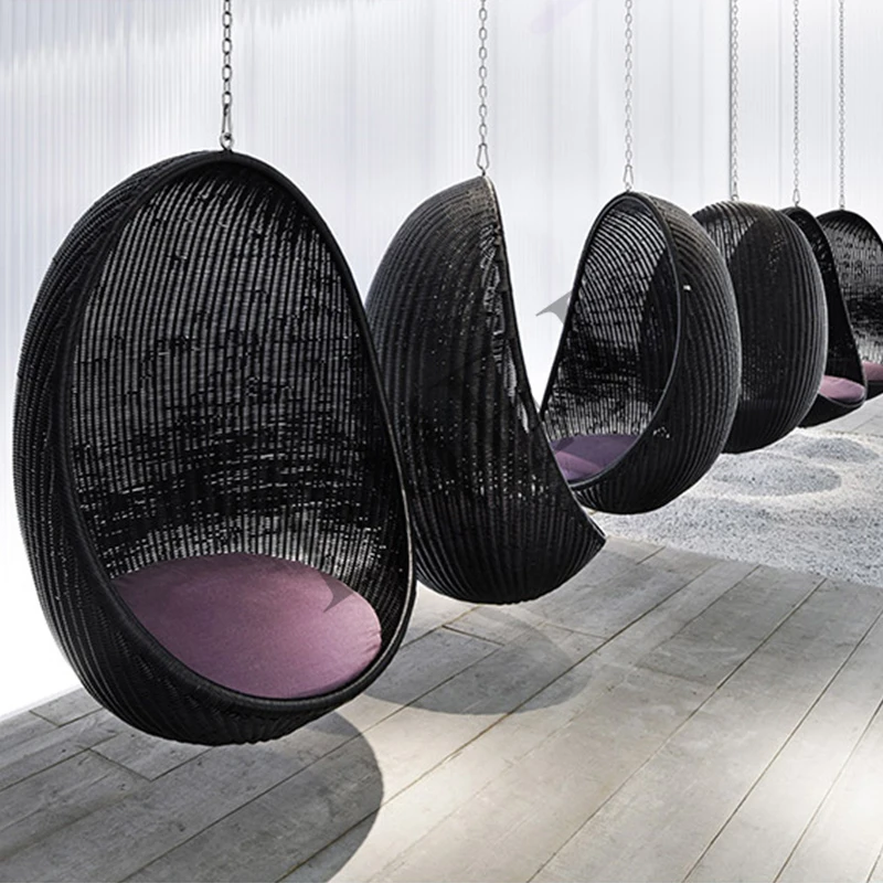 屋外レジャー用ハンギングスイング、ガーデンパティオ、バルコニ - Hanging Egg Chair のレビューと価格