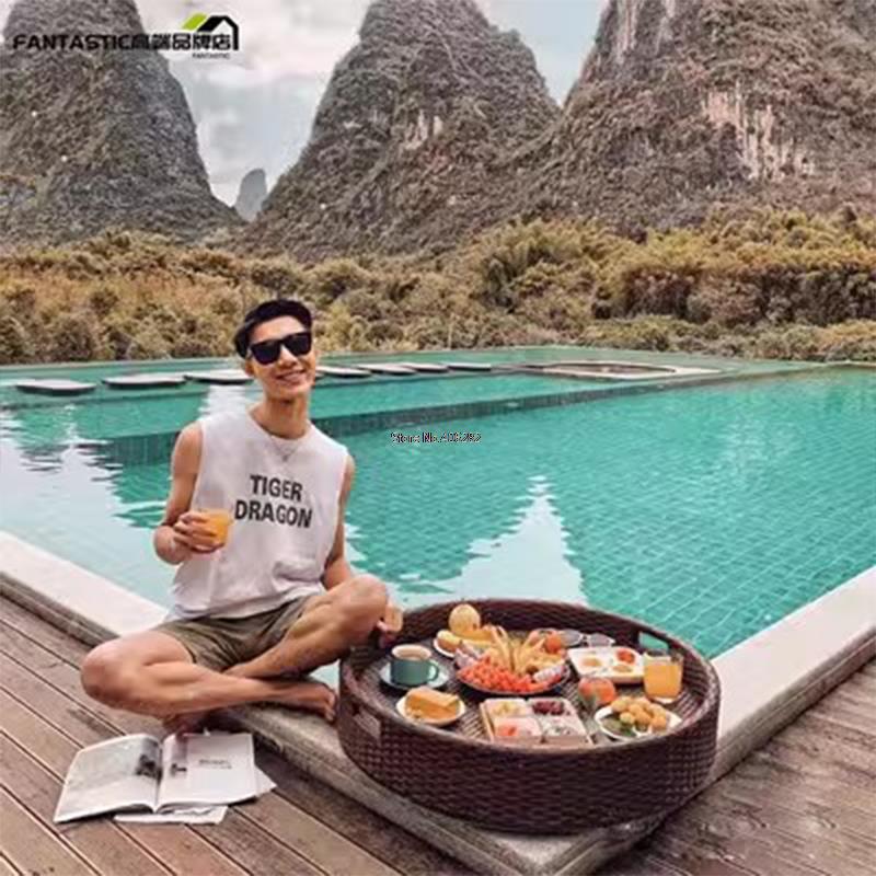スイミングプールフローティングラタントレイ朝食アフタヌーンテ - Outdoor Furniture In Bali のレビューと価格