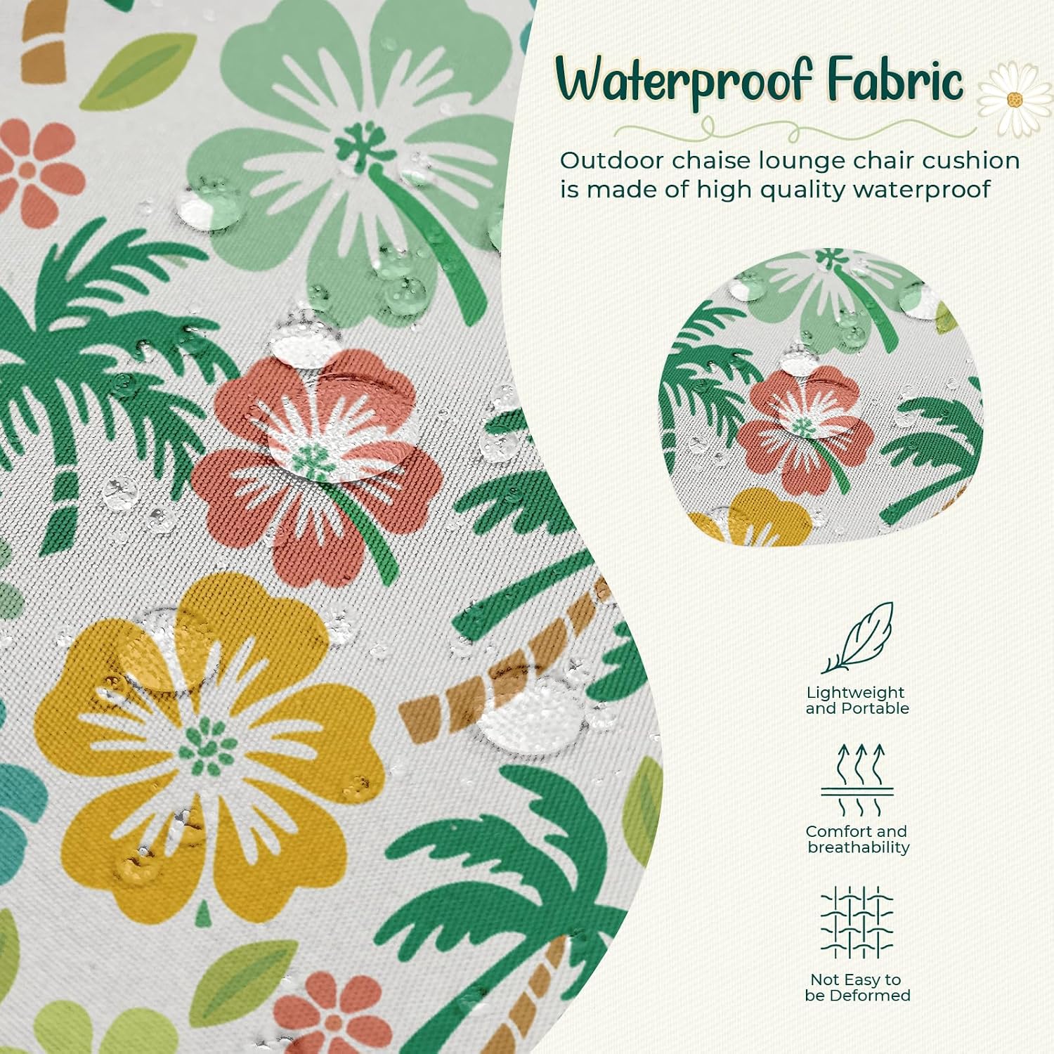 屋外用ラウンジチェアクッション 2個セット 防水 75.1x - Outdoor Furniture Replacement Fabric のレビューと価格