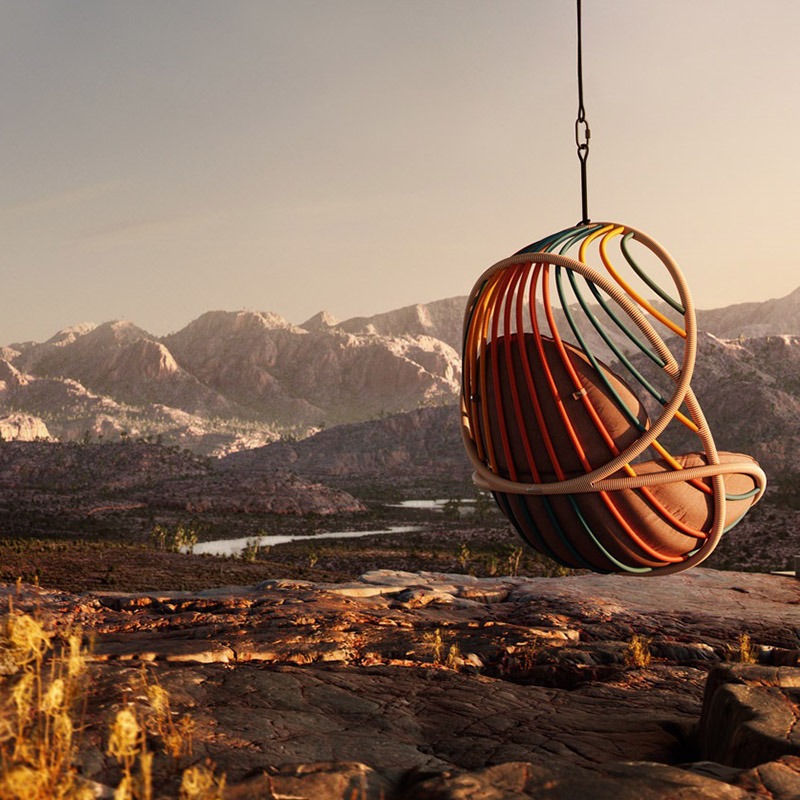 ラタン製卵型ハンギングチェア、おしゃれなハンギングスイングチ - Hanging Egg Chair のレビューと価格