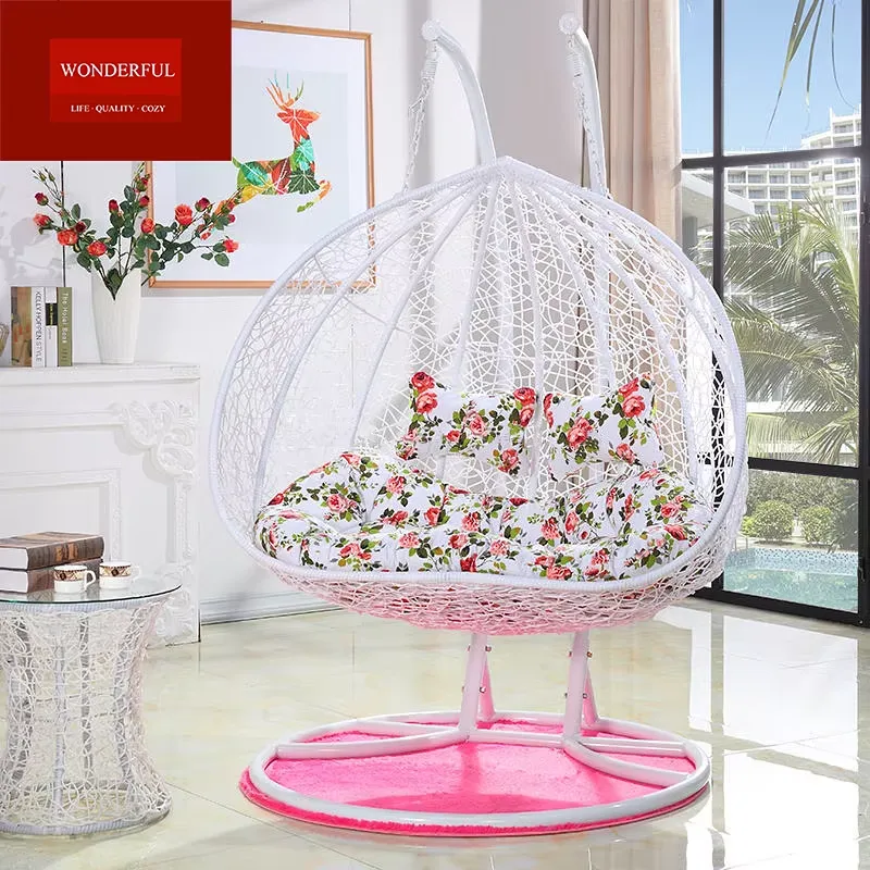 最も人気のあるスイングチェア、リビングルーム用ラタン製ダブル - Hanging Egg Chair のレビューと価格