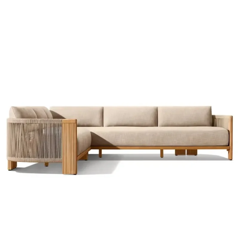 デラックス屋外チークソファセット、ガーデン家具バリソファL字 - Outdoor Furniture In Bali のレビューと価格