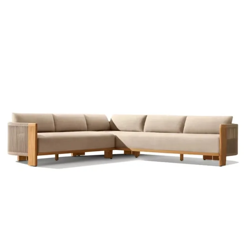 デラックス屋外チークソファセット、ガーデン家具バリソファL字 - Outdoor Furniture In Bali のレビューと価格