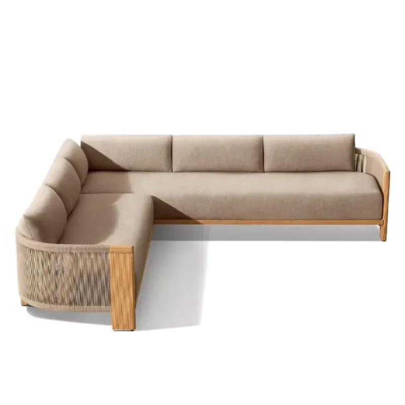 デラックス屋外チークソファセット、ガーデン家具バリソファL字 - Outdoor Furniture In Bali のレビューと価格