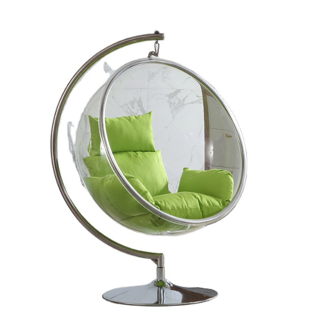 ホットセール 吊り下げ式スイングエッグチェア 丸型透明回転バ - Hanging Egg Chair のレビューと価格