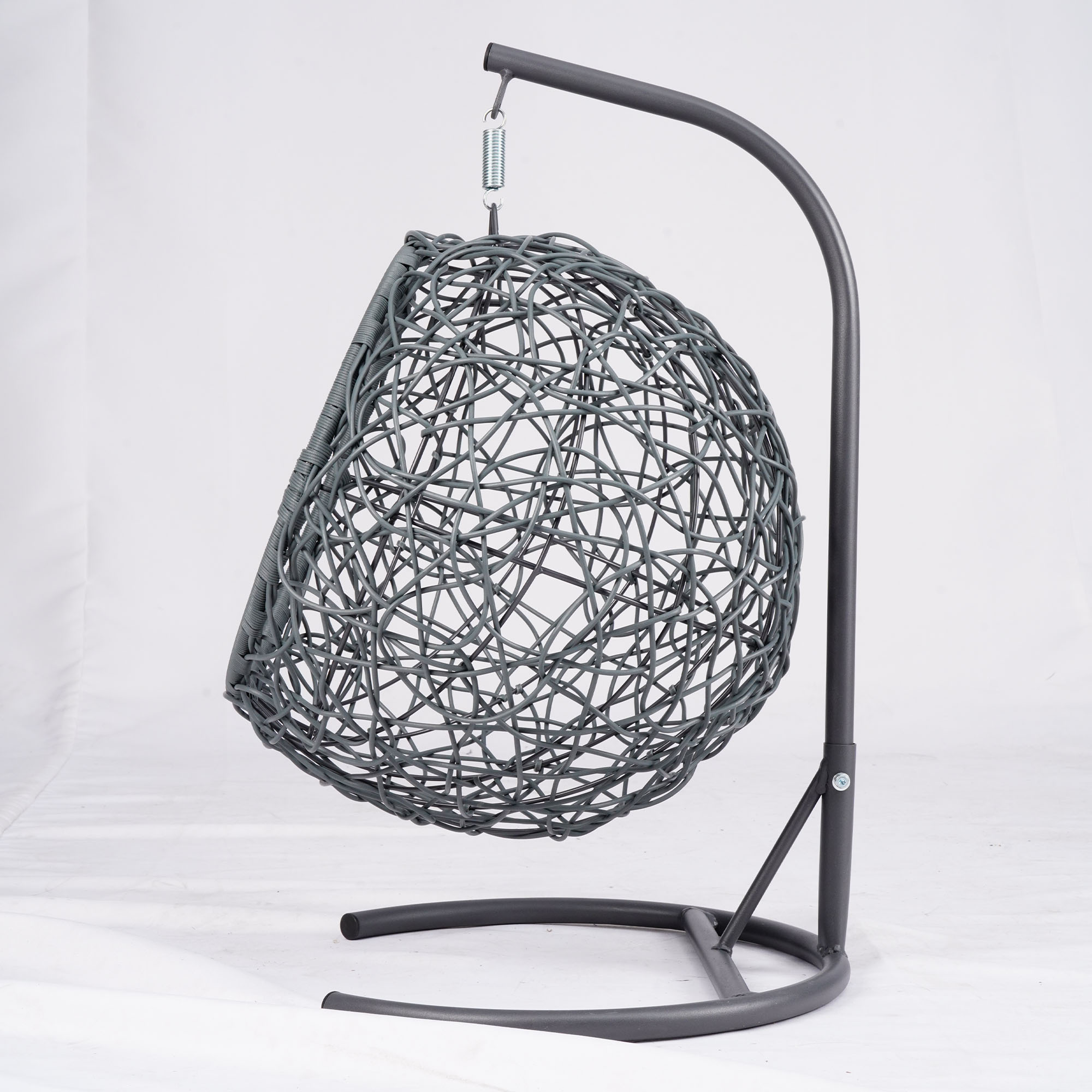 猫用スイングベッド スタンド付き、籐製ウィッカーエッグチェア - Hanging Egg Chair のレビューと価格
