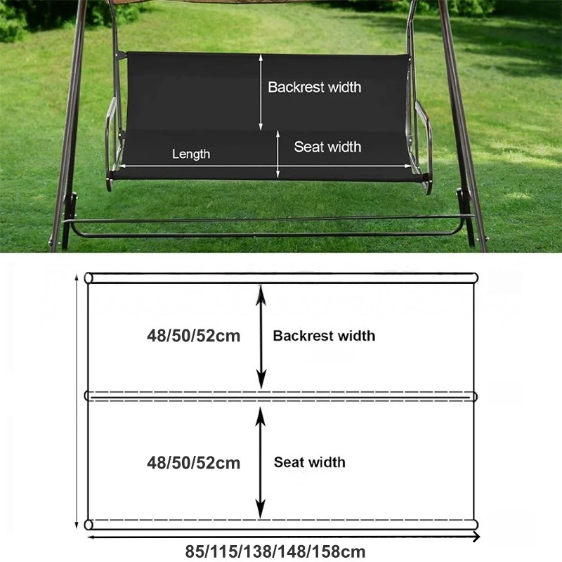 防水ガーデンスイングシートカバー 屋外パティオスイングチェア - Outdoor Furniture Replacement Fabric のレビューと価格