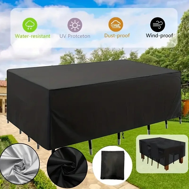パティオ家具カバー 長方形パティオテーブルカバー オックスフ - Outdoor Furniture Fabric のレビューと価格