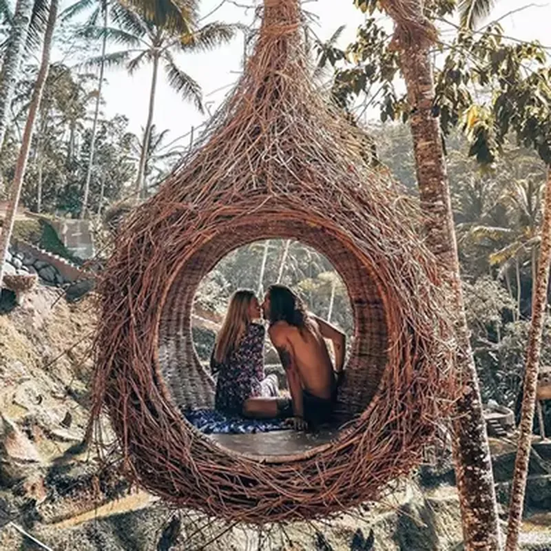 スイングアウトドアバリ風景ハンギング北欧ラタンハンギングチェ - Outdoor Furniture In Bali のレビューと価格