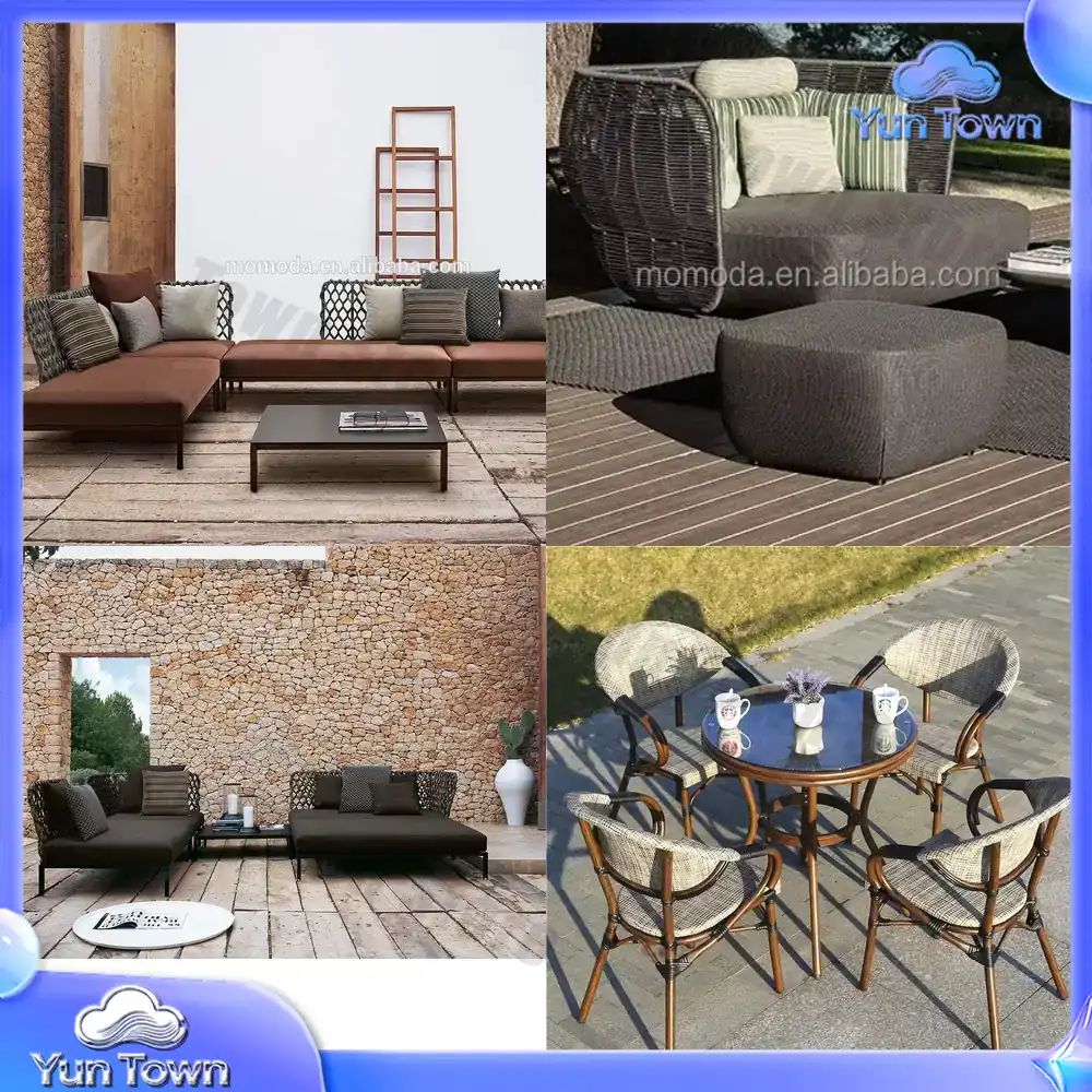 新しいイタリアデザインのユニークな黒色の金属とコードロープを - Outdoor Furniture Italy のレビューと価格