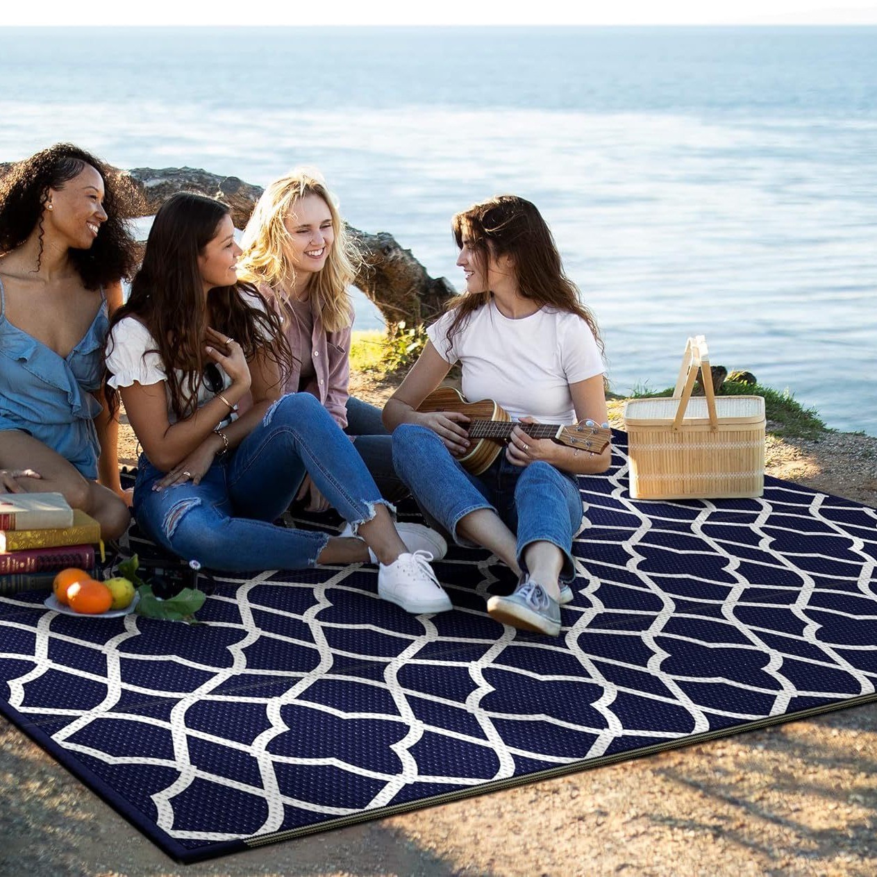 RVオーニングカーペット屋外キャンプピクニックマットラグ耐性 - Outdoor Rug Waterproof のレビューと価格