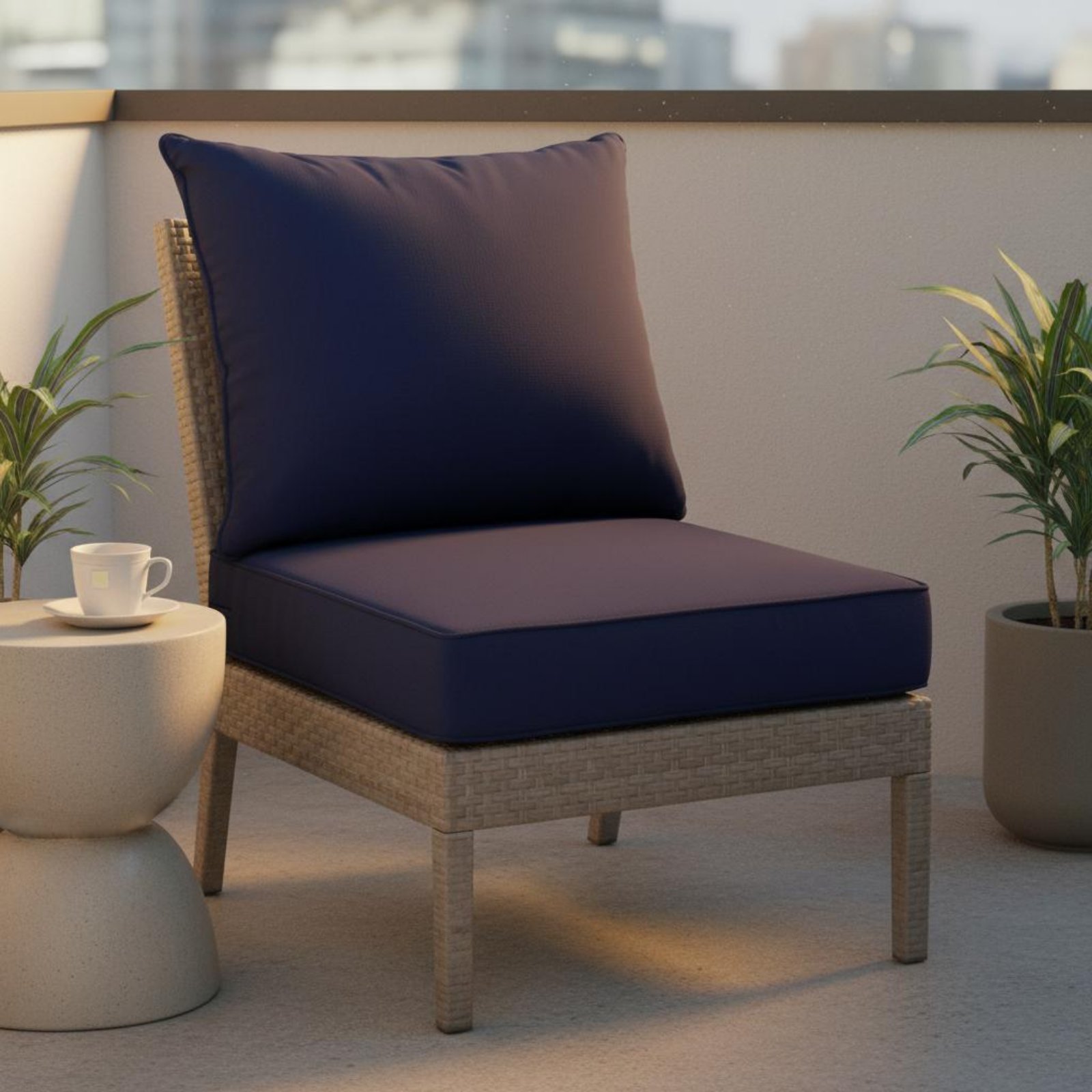 パティオチェアパッド 隠し留め具付き パティオチェアパッドセ - Outdoor Furniture Fabric のレビューと価格