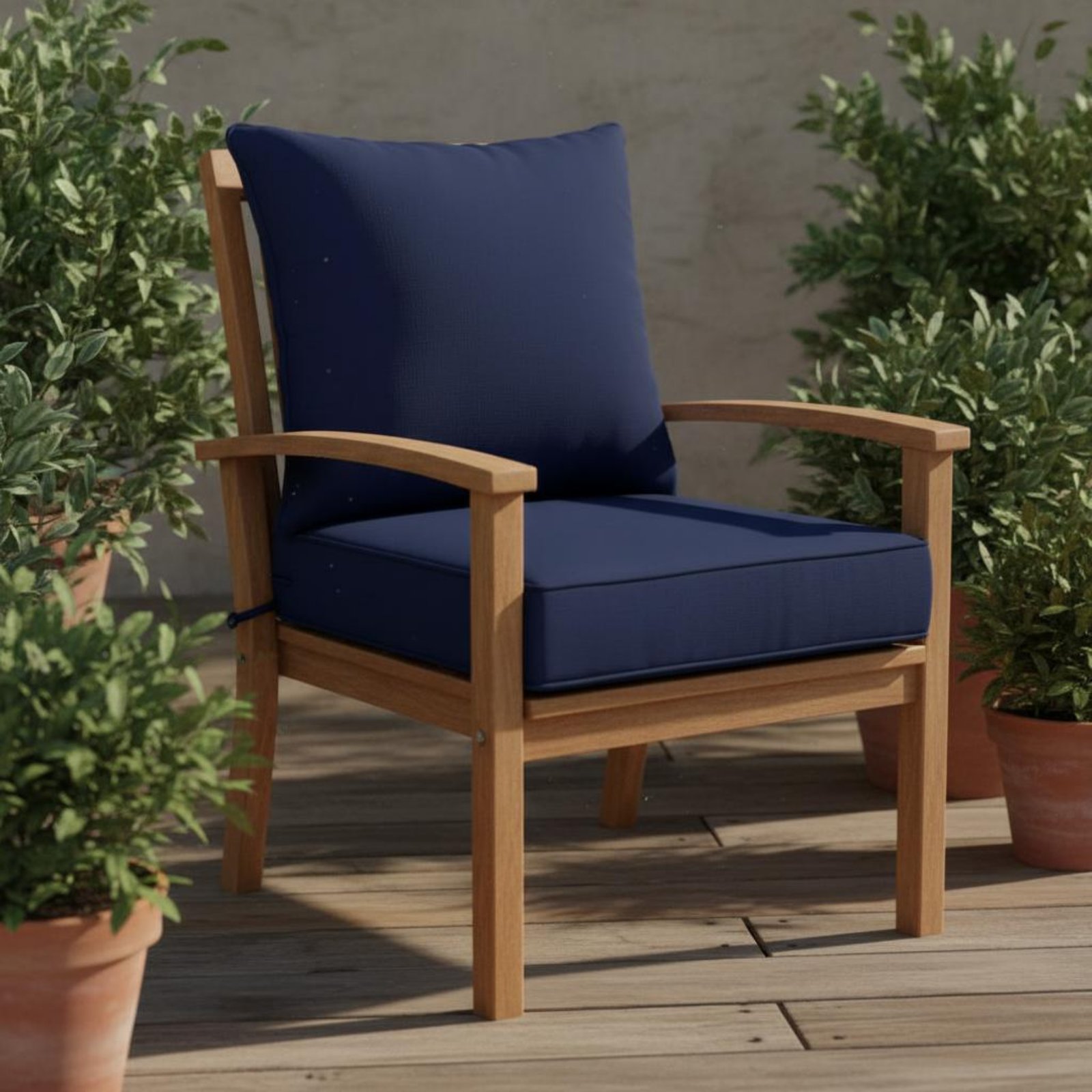 パティオチェアパッド 隠し留め具付き パティオチェアパッドセ - Outdoor Furniture Fabric のレビューと価格