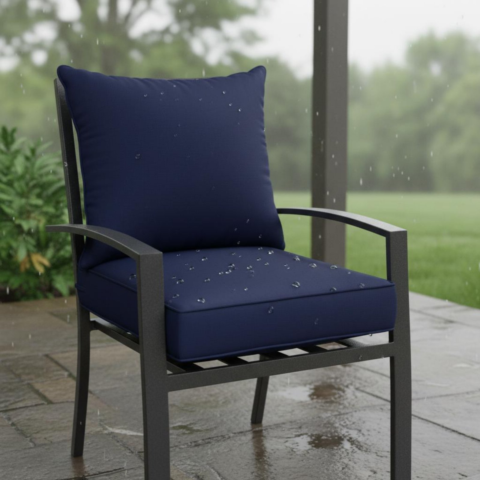 パティオチェアパッド 隠し留め具付き パティオチェアパッドセ - Outdoor Furniture Fabric のレビューと価格