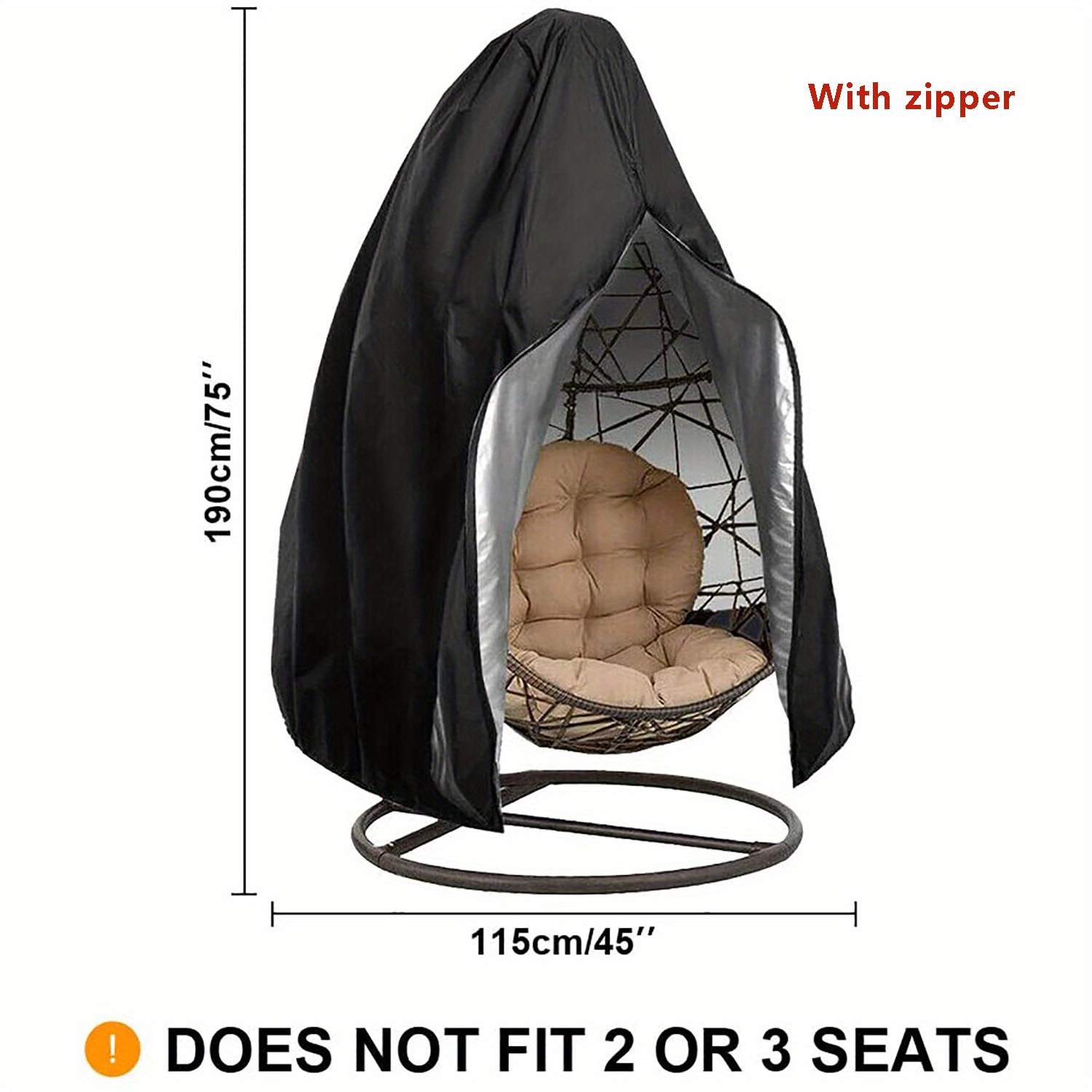防水・UVカット・頑丈なパティオハンギングエッグチェアカバー - Hanging Egg Chair のレビューと価格
