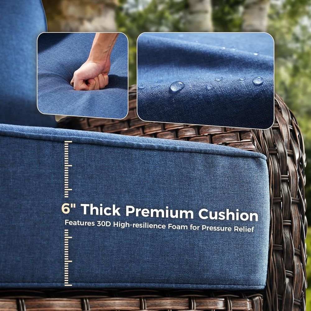 屋外用家具クッション、厚さ6インチのシートクッション、防水2 - Outdoor Furniture Fabric のレビューと価格