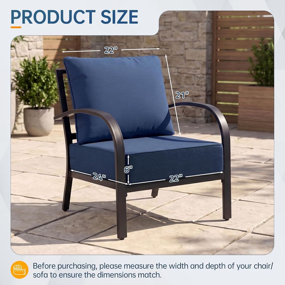 屋外用家具クッション、厚さ6インチのシートクッション、防水2 - Outdoor Furniture Fabric のレビューと価格