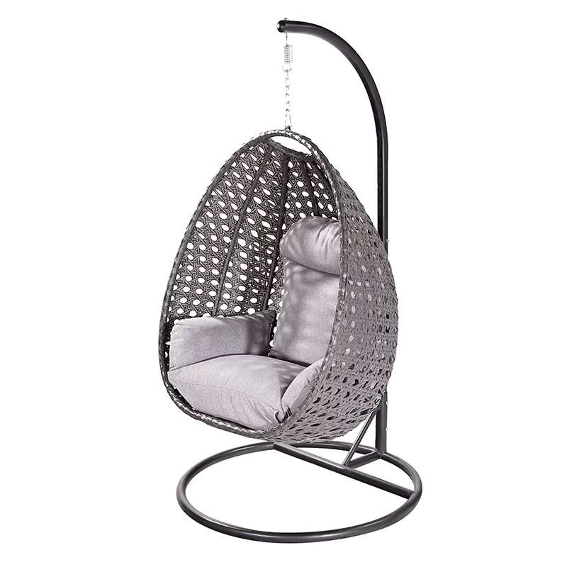 高級モダンガーデンウィッカーメタルハンギング家具屋外パティオ - Hanging Egg Chair のレビューと価格