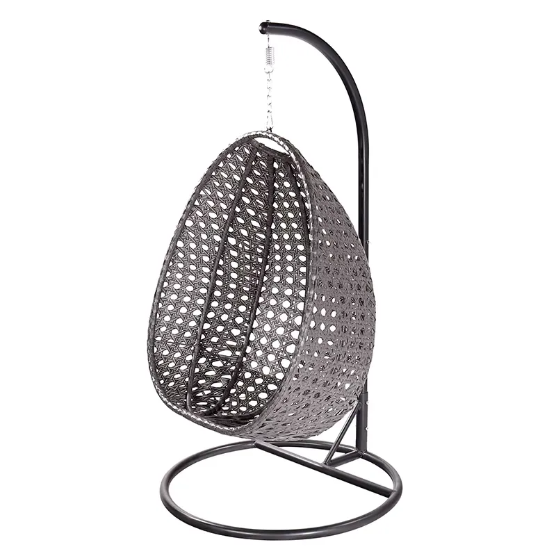 高級モダンガーデンウィッカーメタルハンギング家具屋外パティオ - Hanging Egg Chair のレビューと価格